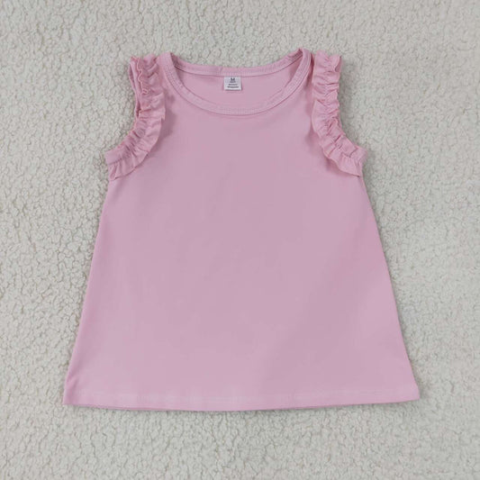 Pink color girls summer t-shirt top