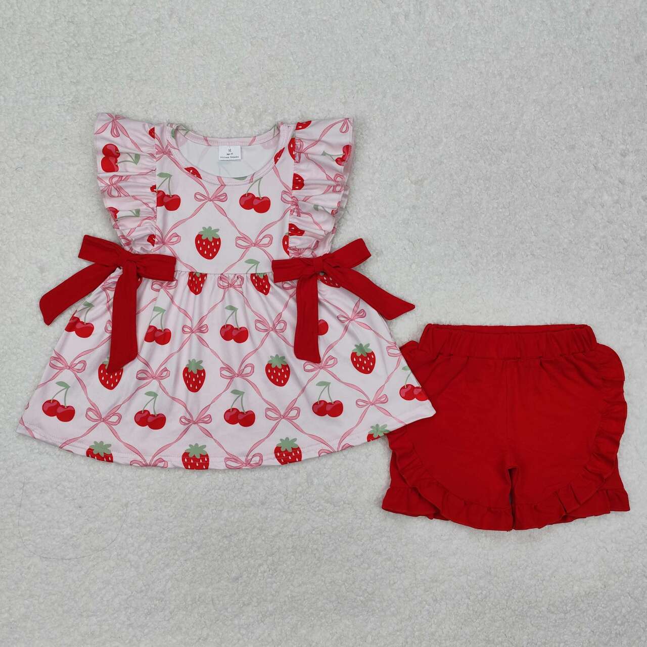 Baby girls strawberry boutique outfit