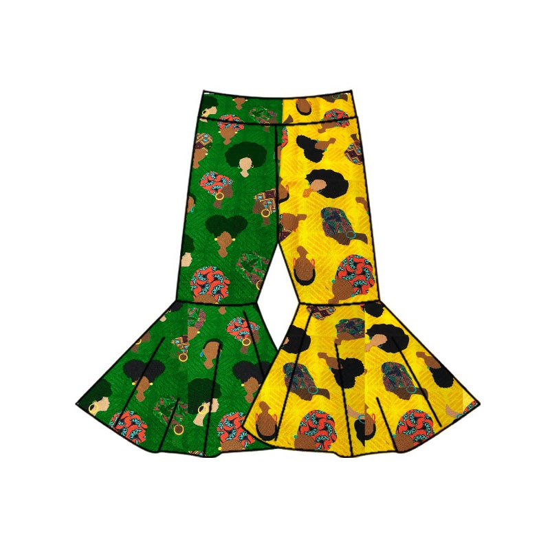 black history baby girls milk silk bell  bottoms pants preorder