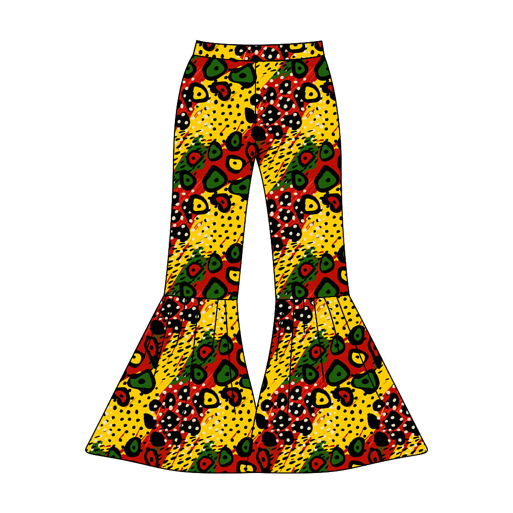 Adult women Mardi Gras milk silk bell bottoms pants preorder