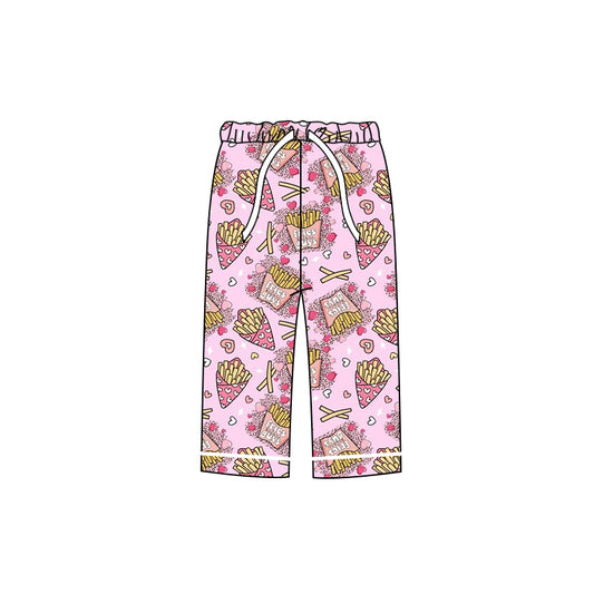 Adult women fries print milk silk  pants preorder