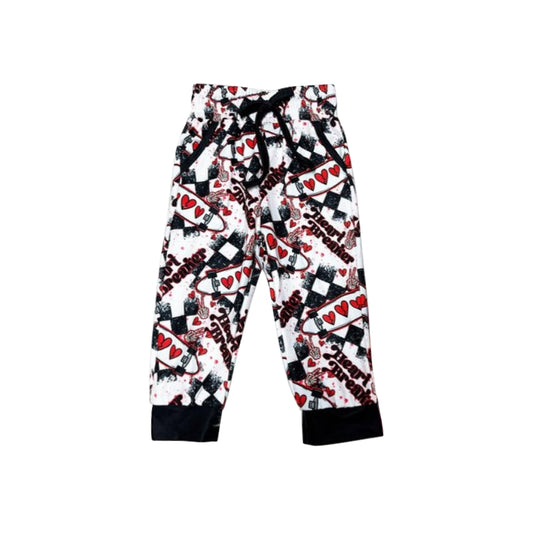 baby girls love you heart print milk silk pants preorder