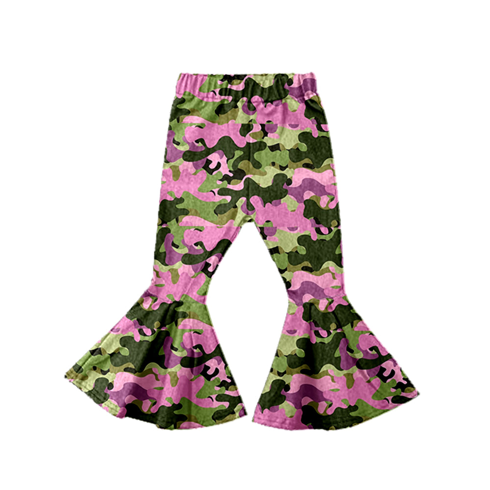 baby girls pink green camo bell bottoms preorder