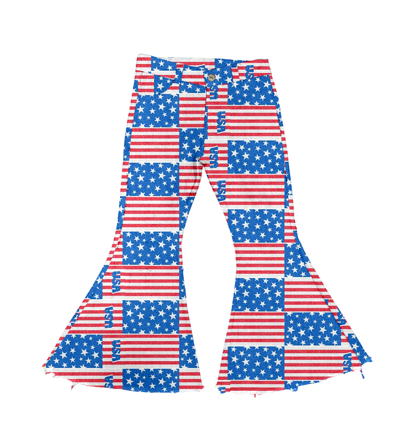 American flag girls july 4th jeans bell bottoms preorder