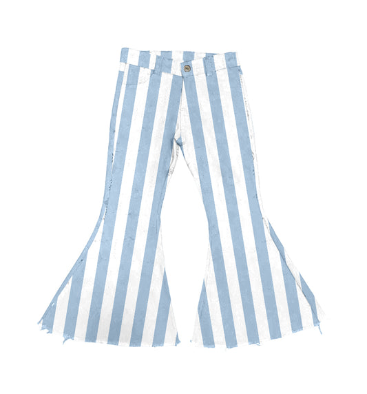 infant baby girls blue stripes jeans bell bottoms preorder