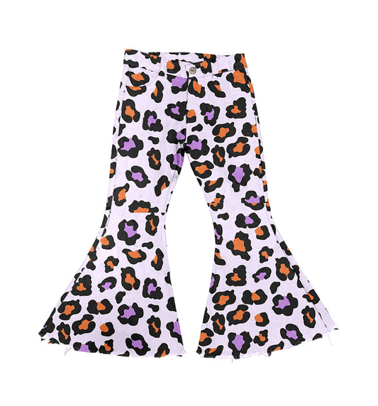 purple orange cheetah animal jeans bell bottoms preorder