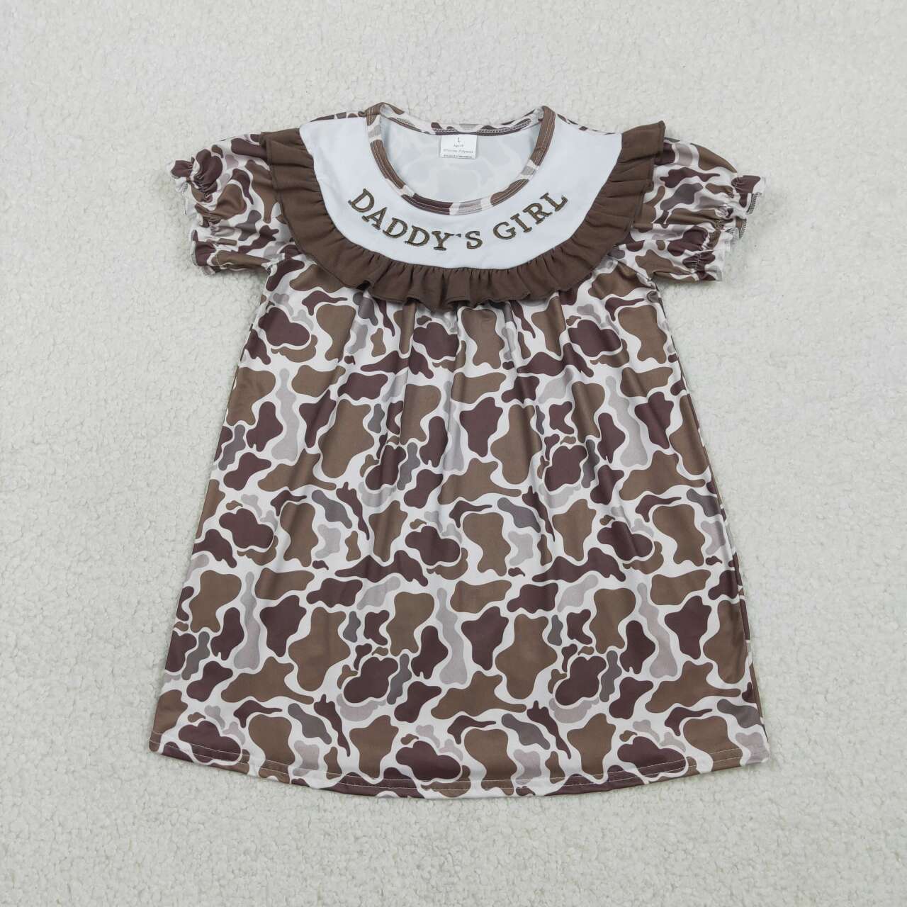 Daddys girl camo embroidery design toddle girls dress