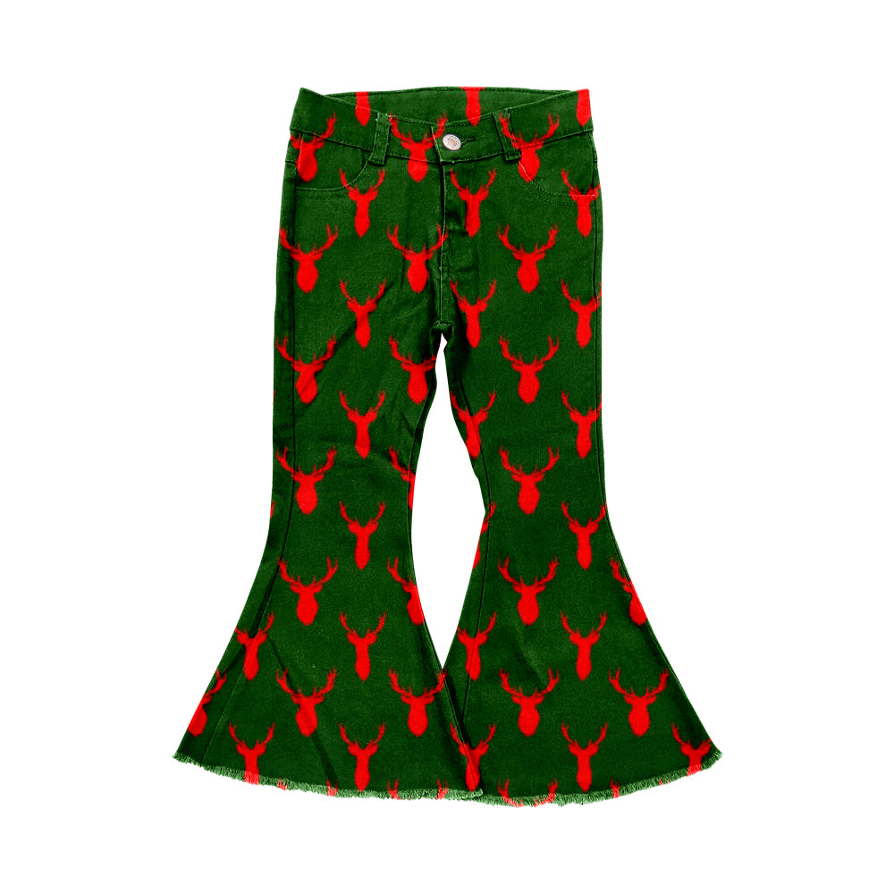 Christmas reindeer jeans bell bottoms preorder