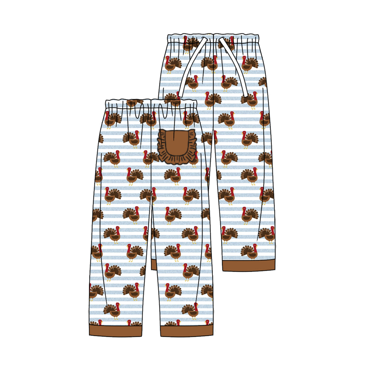 Adult woman thanksgiving turkey milk silk pants preorder