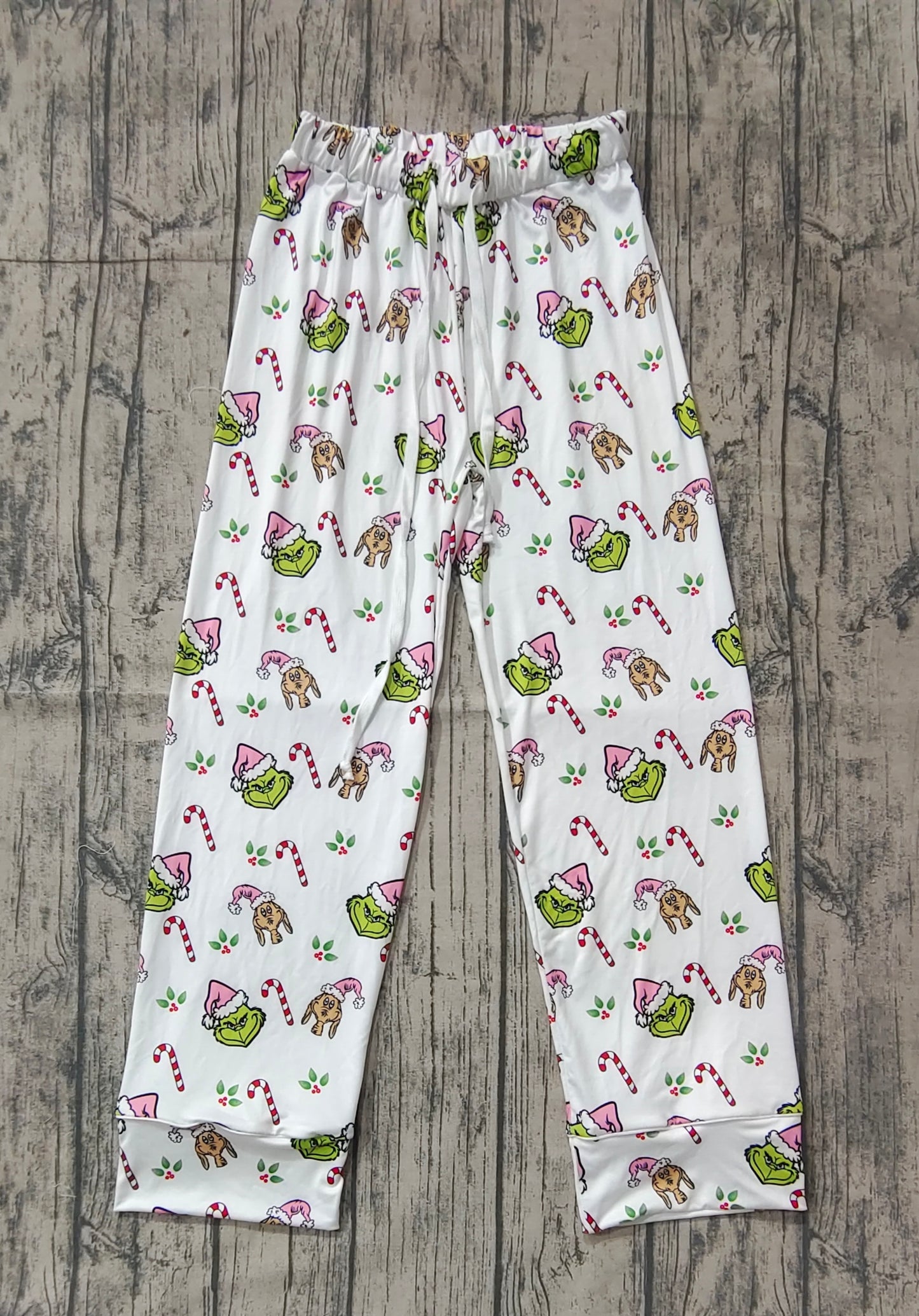 Adult women christmas green face milk silk pants preorder