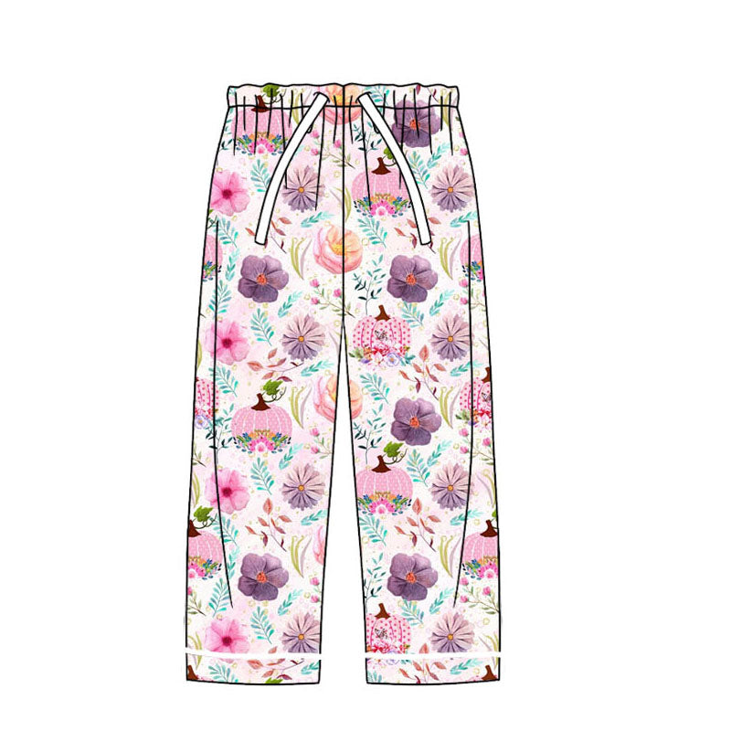 Adult women pumpkin floral milk silk pants preorder