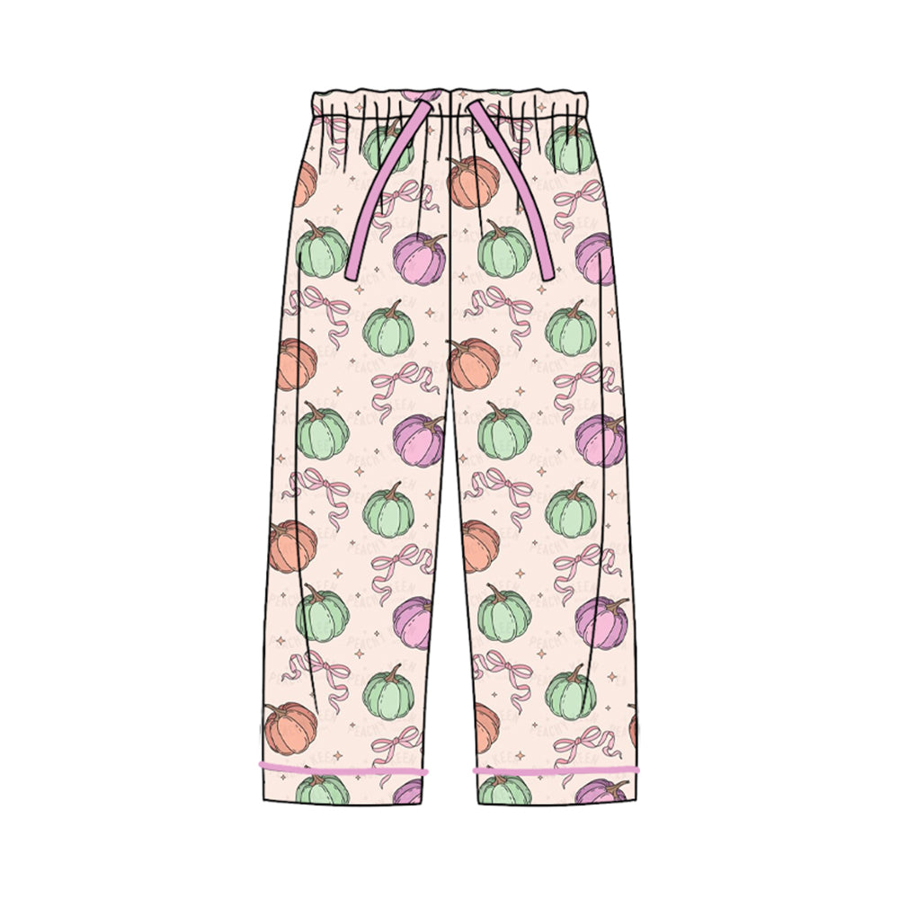 Adult women pink pumpkin fall pants preorder