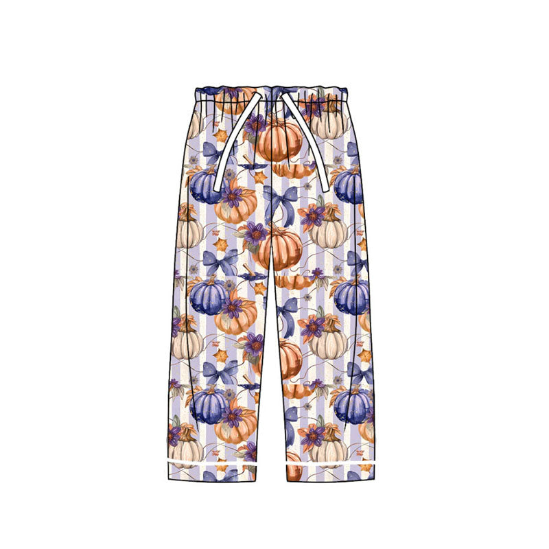 Adult women Floral Pumpkin Bow Fall Season pants preorder