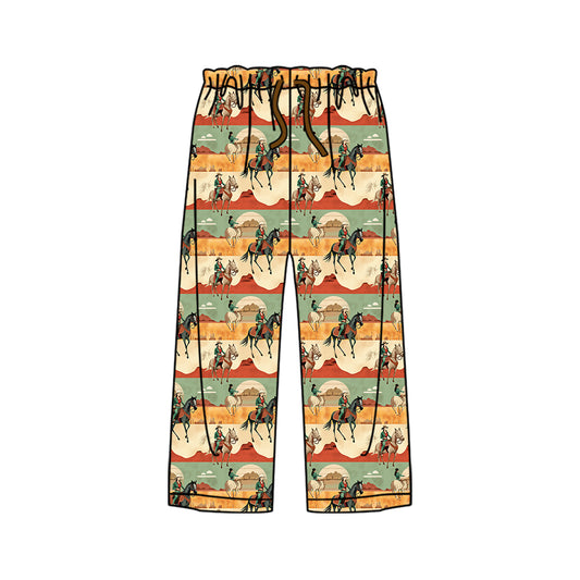 Adult man western cowboy print pants preorder