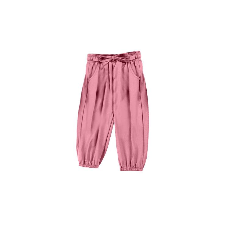 Wholesale kids baby girls pink active wear leggings pants preorder