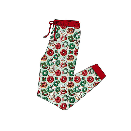 adult women Christmas red green donuts pants preorder