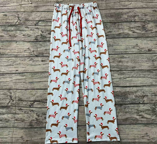 Adult Man christmas dog milk silk pants preorder