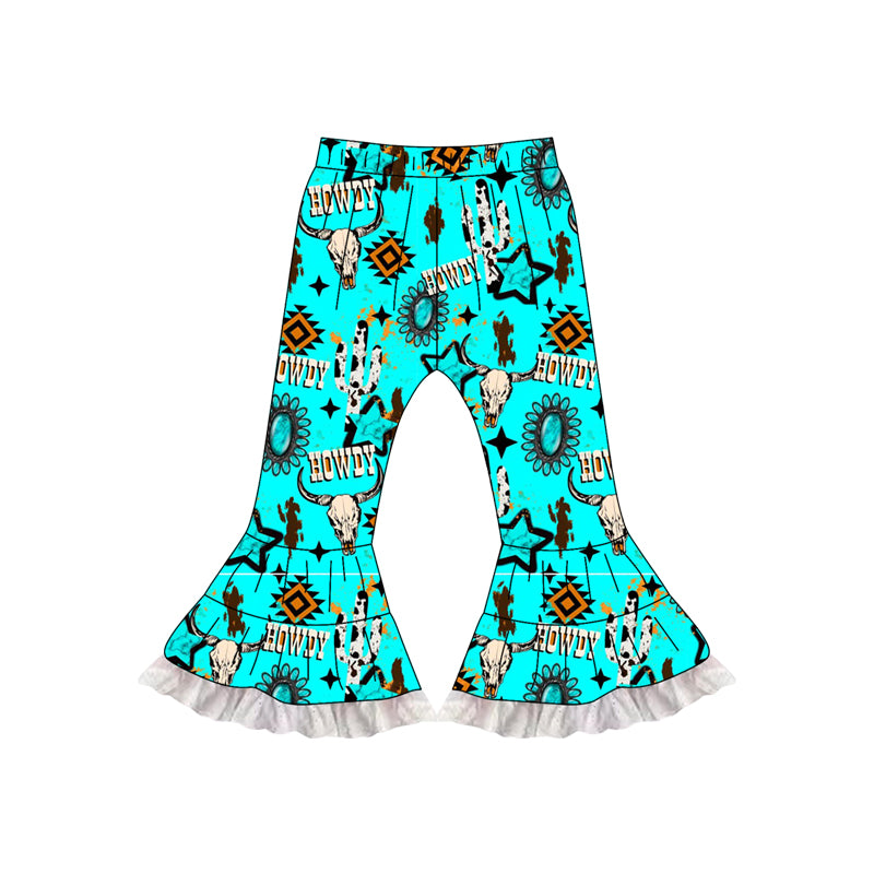 Western howdy milk silk bell bottoms preorder
