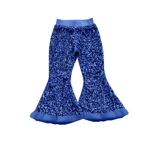 Baby girls blue sequins bell bottoms pants preorder