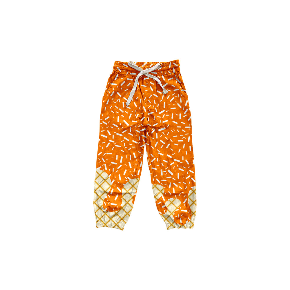 Kids baby orange ice cream yoga leggings pants preorder