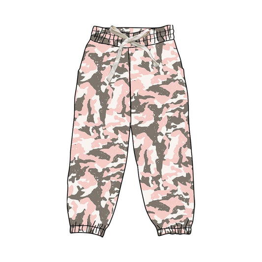 Adult women pink grey camo yoga pants preorder