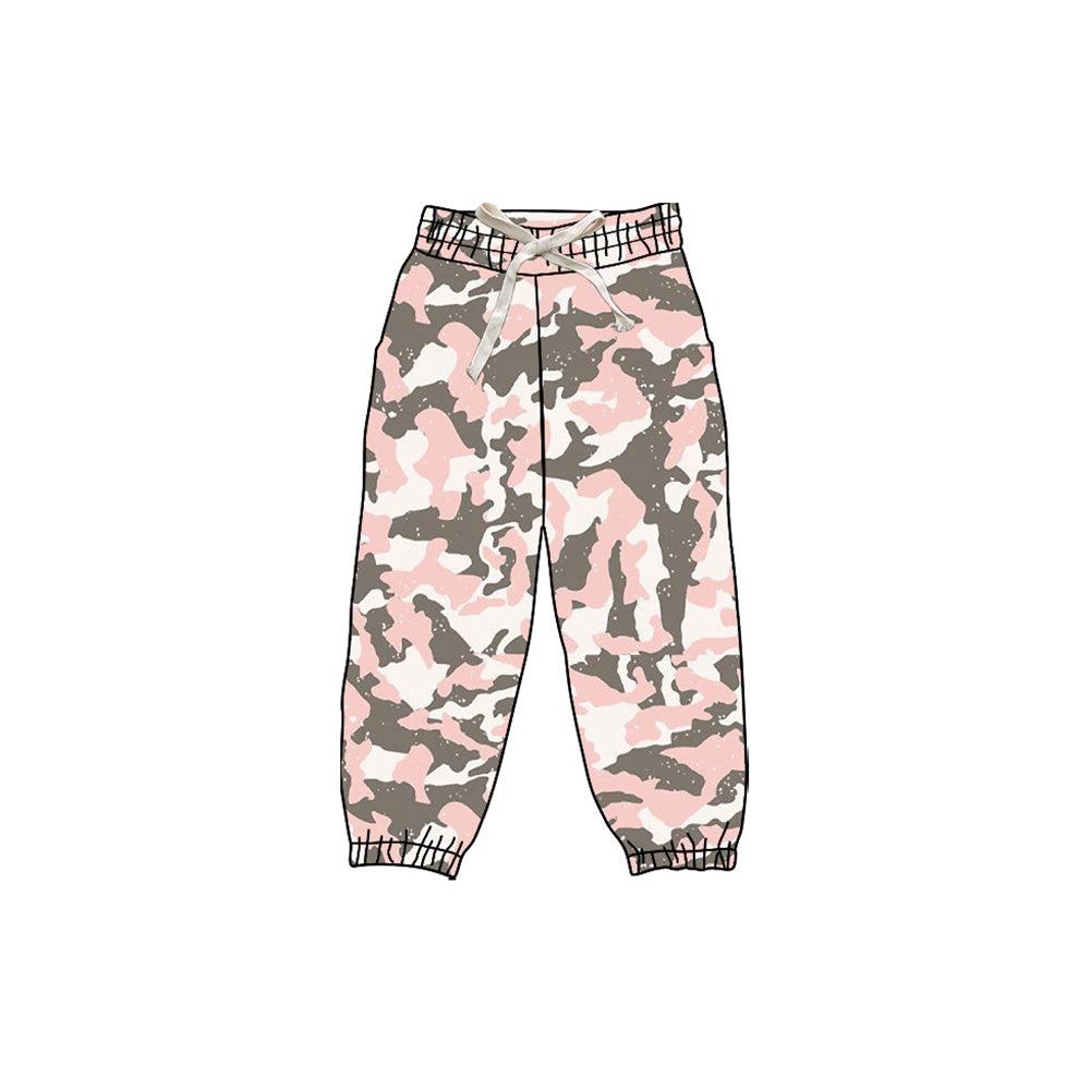 Kids baby pink grey camo yoga leggings pants preorder