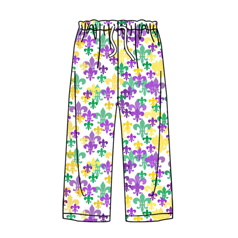 Adult women Mardi Gras milk silk pants preorder