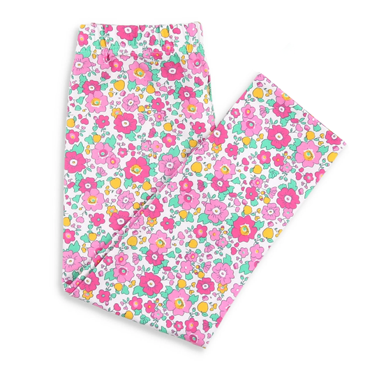 Baby girls hot pink flowers leggings pants preorder
