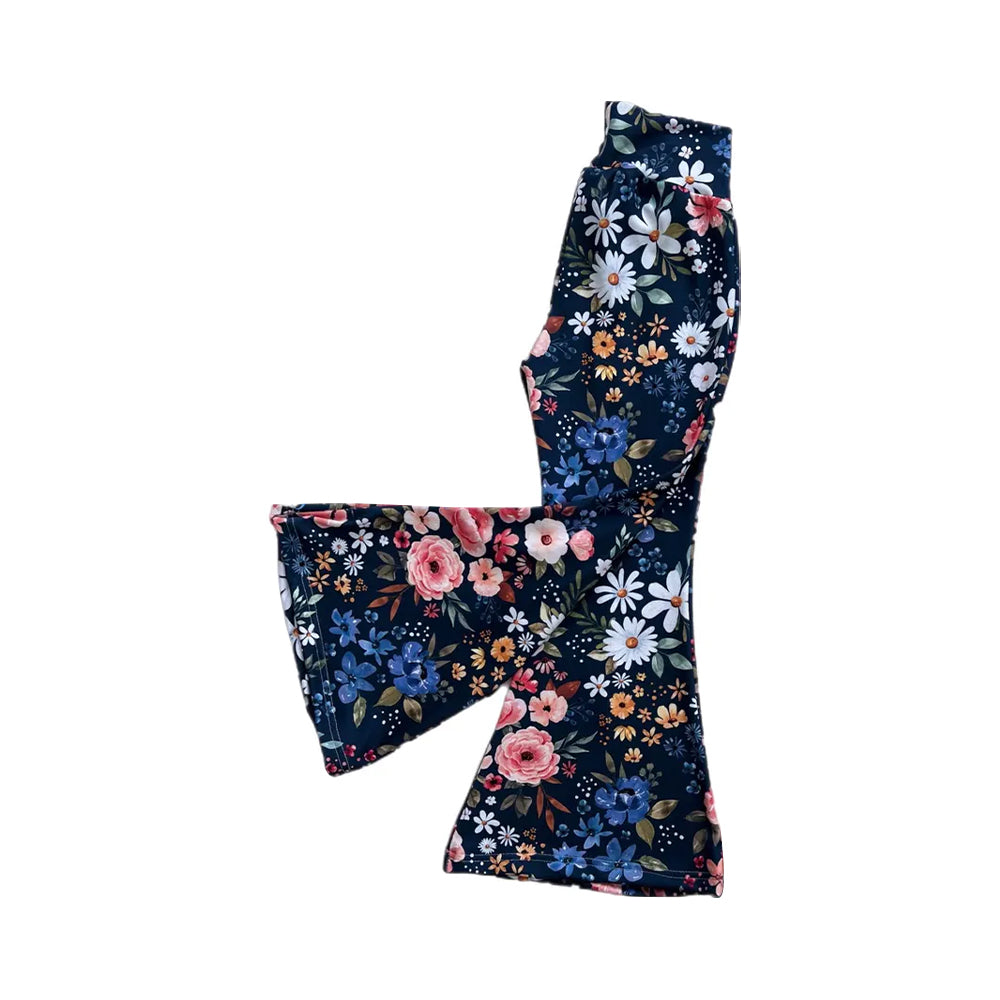 baby girls dark blue floral leggings pants preorder