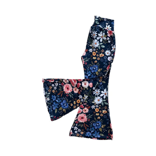 baby girls dark blue floral leggings pants preorder