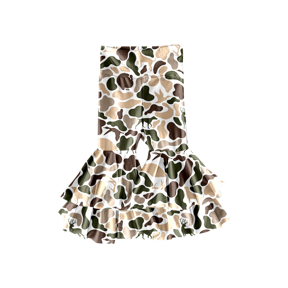 baby girls duck dog camo design yoga ruffle leggings pants preorder