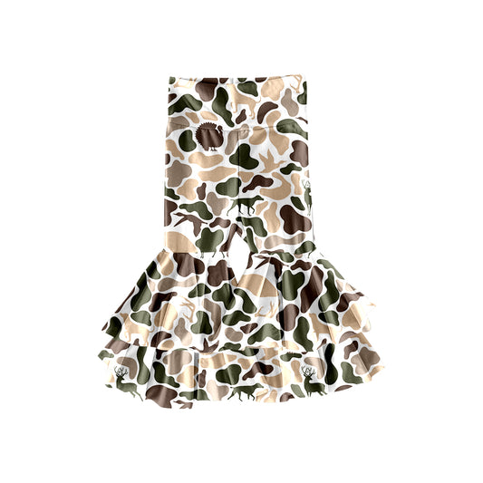 baby girls duck dog camo design yoga ruffle leggings pants preorder