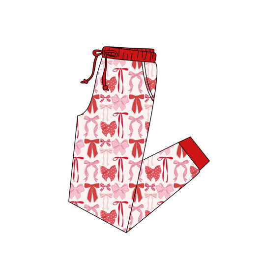 Adult women pink bow pants preorder