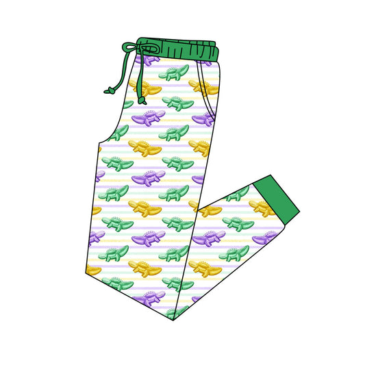 Adult women mardi gras dinosaur pants preorder