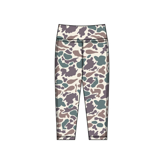 baby girl blue purple camo yoga leggings pants preorder