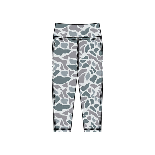 baby girl dark grey camo yoga leggings pants preorder