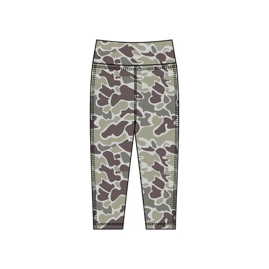 baby girl dark grey camo yoga leggings pants preorder