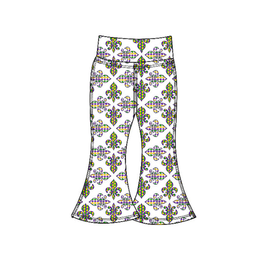 baby girl mardi gras yoga leggings pants preorder