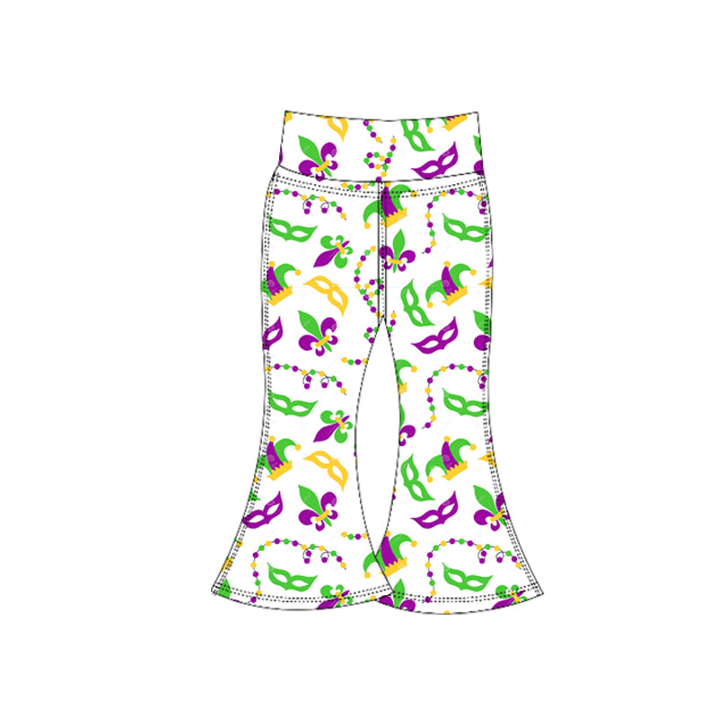 baby girl mardi gras yoga leggings pants preorder