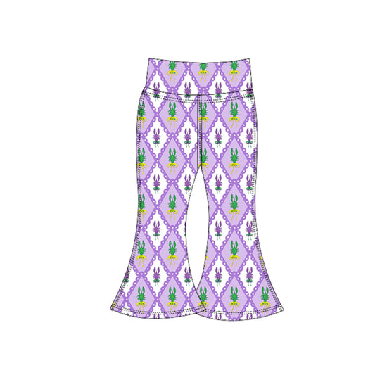 baby girl mardi gras yoga leggings pants preorder