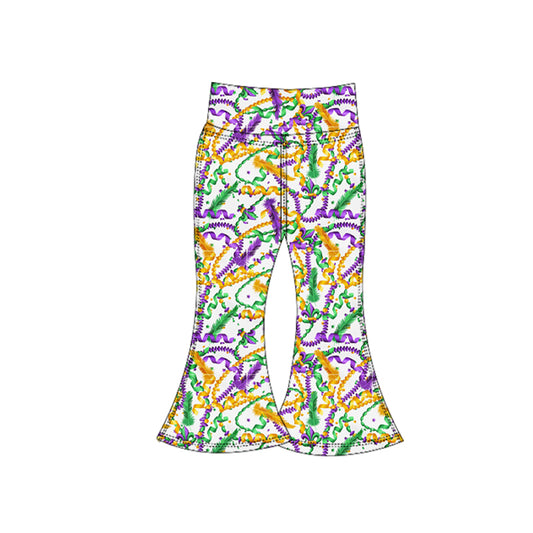 baby girl mardi gras yoga leggings pants preorder