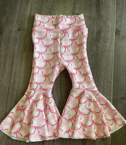 Baby girls pink bow design leggings pants preorder