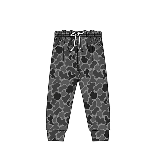 Dark grey camo print kids milk silk leggings pants preorder