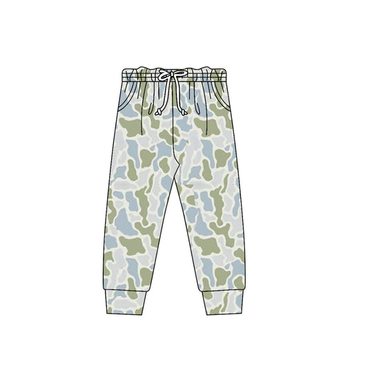 Green blue camo print kids milk silk leggings pants preorder