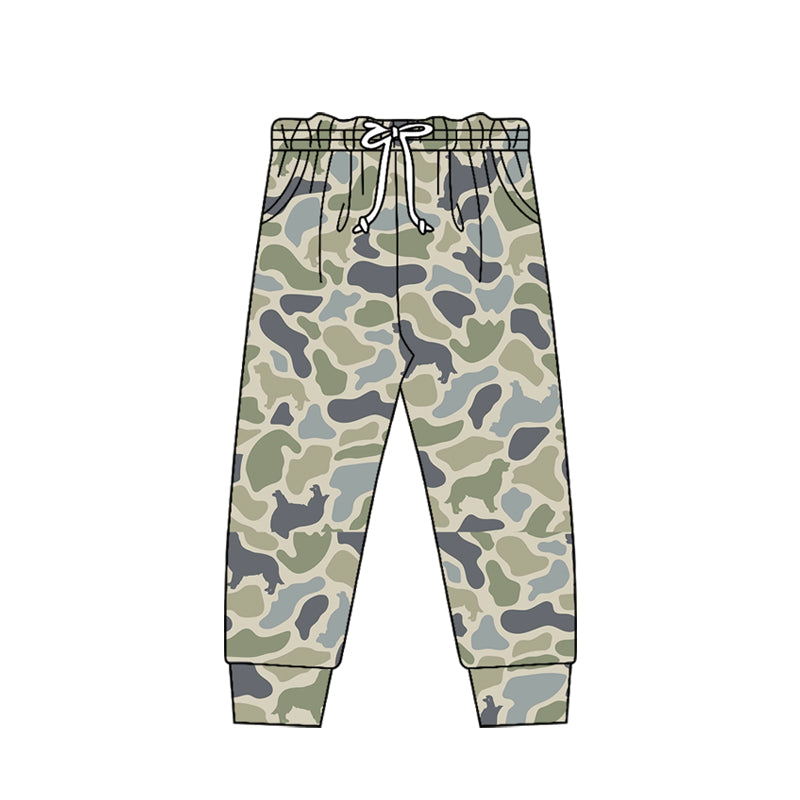 Green camo print kids milk silk leggings pants preorder