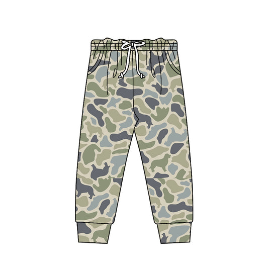 Green camo print kids milk silk leggings pants preorder