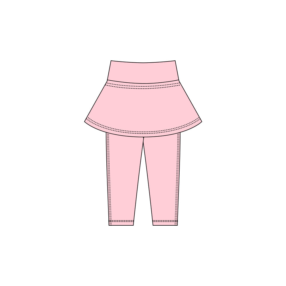 Pink color girls yoga skirt leggings pants preorder
