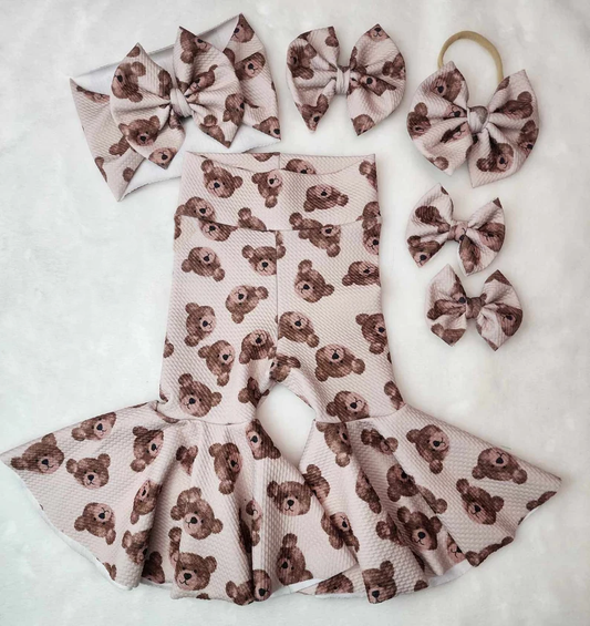 Beer print kids milk silk ruffles  pants preorder