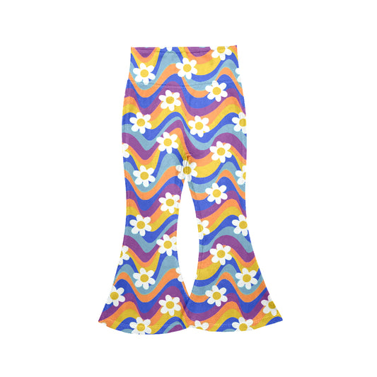 Rainbow flowers yoga flare pants preorder