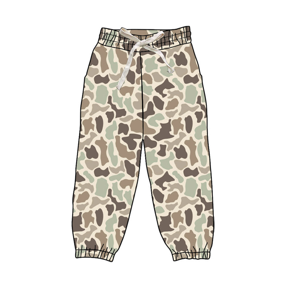 Light grey Camo print kids milk silk leggings pants preorder